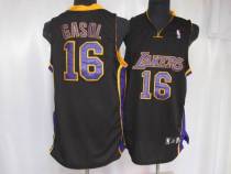Los Angeles Lakers -16 Pau Gasol Stitched Black Purple Number NBA Jersey Los Angeles Lakers -16 Pau Gasol Stitched Black Purple Number NBA Jersey