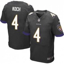 Nike Baltimore Ravens -4 Sam Koch Black Alternate Stitched NFL New Elite Jersey Nike Baltimore Ravens -4 Sam Koch Black Alternate Stitched NFL New Elite Jersey