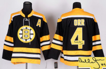 Autographed Boston Bruins -4 Bobby Orr Stitched CCM Throwback Black NHL Jersey Autographed Boston Bruins -4 Bobby Orr Stitched CCM Throwback Black NHL Jersey
