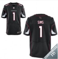 Nike Arizona Cardinals -1 Sims Jersey Black Elite Alternate Jersey