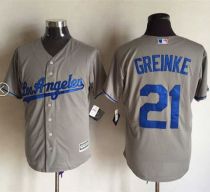 Los Angeles Dodgers -21 Zack Greinke Grey New Cool Base Stitched MLB Jersey Los Angeles Dodgers -21 Zack Greinke Grey New Cool Base Stitched MLB Jersey
