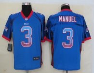 2013 New Nike Buffalo Bills 3 Manuel Drift Fashion Blue Elite Jerseys
