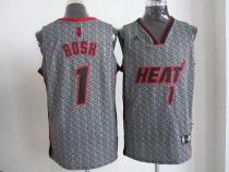 Miami Heat -1 Chris Bosh Grey Static Fashion Stitched NBA Jersey Miami Heat -1 Chris Bosh Grey Static Fashion Stitched NBA Jersey