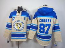 Pittsburgh Penguins -87 Sidney Crosby Cream Sawyer Hooded Sweatshirt Stitched NHL Jersey Pittsburgh Penguins -87 Sidney Crosby Cream Sawyer Hooded Sweatshirt Stitched NHL Jersey
