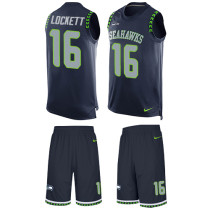 Seahawks -16 Tyler Lockett Steel Blue Team Color Stitched NFL Limited Tank Top Suit Jersey Seahawks -16 Tyler Lockett Steel Blue Team Color Stitched NFL Limited Tank Top Suit Jersey