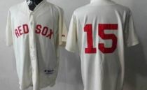 Boston Red Sox #15 Dustin Pedroia Cream Cool Base Stitched MLB Jersey Boston Red Sox #15 Dustin Pedroia Cream Cool Base Stitched MLB Jersey