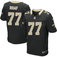 New Orleans Saints -77 Willie Roaf Black Team Color NFL Elite Jersey