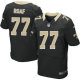New Orleans Saints -77 Willie Roaf Black Team Color NFL Elite Jersey