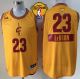 Cleveland Cavaliers #23 LeBron James Gold 2014-15 Christmas Day The Finals Patch Stitched Youth NBA