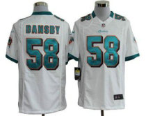 Nike Dolphins -58 Karlos Dansby White Stitched NFL Game Jersey Nike Dolphins -58 Karlos Dansby White Stitched NFL Game Jersey