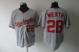Washington Nationals #28 Jayson Werth Grey Stitched MLB Jersey