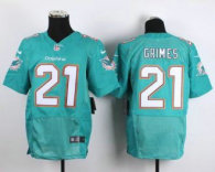 Nike Miami Dolphins -21 Brent Grimes Aqua Green Team Color Stitched NFL New Elite Jersey