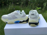 Authentic Balenciaga triple S white blue