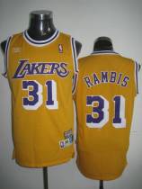 Los Angeles Lakers -31 Kurt Rambis Stitched Yellow Throwback NBA Jersey Los Angeles Lakers -31 Kurt Rambis Stitched Yellow Throwback NBA Jersey