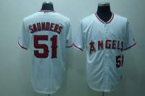 Los Angeles Angels of Anaheim -51 Joe Saunders Stitched White MLB Jersey Los Angeles Angels of Anaheim -51 Joe Saunders Stitched White MLB Jersey