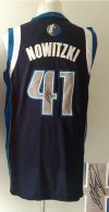 Revolution 30 Autographed Dallas Mavericks -41 Dirk Nowitzki Navy Blue Stitched NBA Jersey