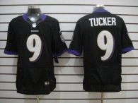 Nike Ravens -9 Justin Tucker Black Alternate Stitched NFL Elite Jersey