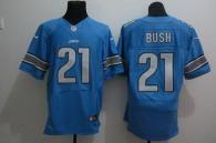 Nike Detroit Lions #21 Reggie Bush Blue Team Color Men's Stitched NFL Elite Jersey