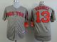 Boston Red Sox #13 Hanley Ramirez Grey Cool Base Stitched MLB Jersey