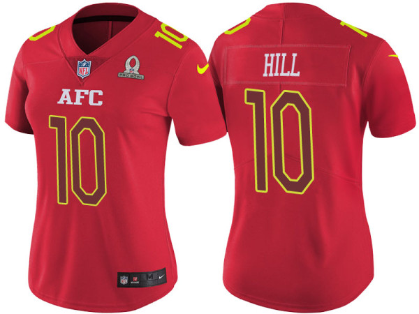 WOMEN'S AFC 2017 PRO BOWL KANSAS CITY CHIEFS #10 TYREEK HILL RED GAME JERSEY