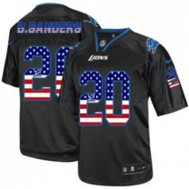 Nike Detroit Lions -20 Barry Sanders Black NFL Elite USA Flag Fashion Jersey Nike Detroit Lions -20 Barry Sanders Black NFL Elite USA Flag Fashion Jersey