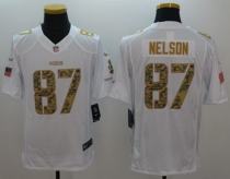 Nike Packers -87 Jordy Nelson White Stitched NFL Limited Salute to Service Jersey Nike Packers -87 Jordy Nelson White Stitched NFL Limited Salute to Service Jersey