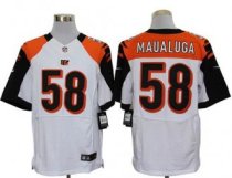Nike Bengals -58 Rey Maualuga White Stitched NFL Elite Jersey Nike Bengals -58 Rey Maualuga White Stitched NFL Elite Jersey
