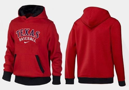 Texas Rangers Pullover Hoodie Red Black