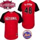 New York Mets -48 Jacob DeGrom Red 2015 All-Star National League Stitched MLB Jersey