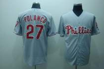 Philadelphia Phillies #27 Placido Polanco Stitched Grey MLB Jersey
