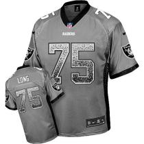 Nike Oakland Raiders #75 Howie Long Grey Men's Stitched NFL Elite Drift Fashion Jersey Nike Oakland Raiders #75 Howie Long Grey Men's Stitched NFL Elite Drift Fashion Jersey