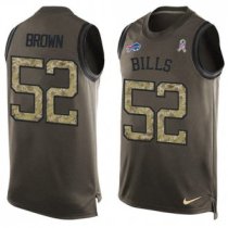 Nike Bills -52 Preston Brown Green Stitched NFL Limited Salute To Service Tank Top Jersey Nike Bills -52 Preston Brown Green Stitched NFL Limited Salute To Service Tank Top Jersey