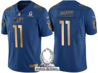 ATLANTA FALCONS -11 JULIO JONES NFC 2017 PRO BOWL BLUE GOLD LIMITED JERSEY