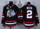 Chicago Blackhawks -2 Duncan Keith Black White Skull 2014 Stadium Series 2015 Stanley Cup Stitched N