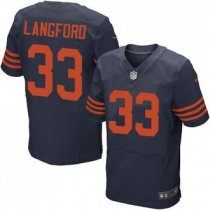 Nike Chicago Bears -33 Jeremy Langford Navy Blue 1940s Throwback Stitched NFL Elite Jersey Nike Chicago Bears -33 Jeremy Langford Navy Blue 1940s Throwback Stitched NFL Elite Jersey
