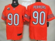 Nike Bears -90 Julius Peppers Orange Alternate With C Patch Stitched NFL Elite Jersey