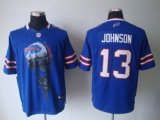 Nike Bills -13 Steve Johnson Royal Blue Team Color Stitched NFL Helmet Tri-Blend Limited Jersey