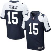 Nike Dallas Cowboys #15 Devin Street Navy Blue Thanksgiving Throwback Men's Stitched NFL Elite Jerse