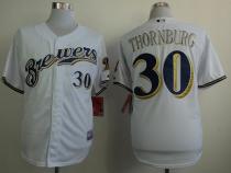 Milwaukee Brewers -30 Tyler Thornburg White Cool Base Stitche MLB Jersey