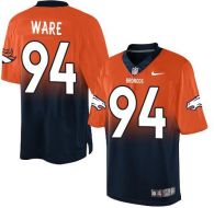 Nike Denver Broncos #94 DeMarcus Ware Orange Navy Blue Men's Stitched NFL Elite Fadeaway Fashion Jer