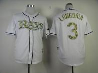 Tampa Bay Rays #3 Evan Longoria White USMC Cool Base Stitched MLB Jersey