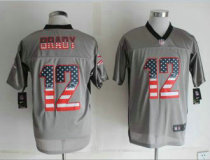 2014 New Nike New England Patriots 12 Brady USA Flag Fashion Grey Shadow Elite Jerseys 2014 New Nike New England Patriots 12 Brady USA Flag Fashion Grey Shadow Elite Jerseys