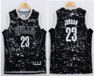 Chicago Bulls -23 Michael Jordan Black City Light Stitched NBA Jersey