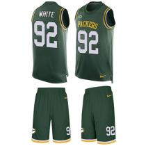 Packers -92 Reggie White Green Team Color Stitched NFL Limited Tank Top Suit Jersey Packers -92 Reggie White Green Team Color Stitched NFL Limited Tank Top Suit Jersey