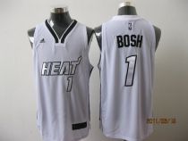 Miami Heat -1 Chris Bosh White Silver No Stitched NBA Jersey Miami Heat -1 Chris Bosh White Silver No Stitched NBA Jersey