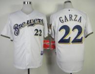 Milwaukee Brewers -22 Matt Garza White Cool Base Stitched MLB Jersey