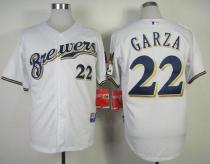 Milwaukee Brewers -22 Matt Garza White Cool Base Stitched MLB Jersey