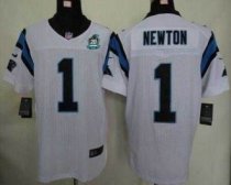 Nike Panthers -1 Cam Newton White With 20TH Season Patch Stitched Jersey Nike Panthers -1 Cam Newton White With 20TH Season Patch Stitched Jersey