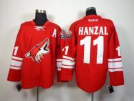 Arizona Coyotes -11 Martin Hanzal Red Home Stitched NHL Jersey