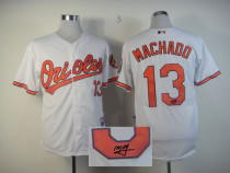Autographed MLB Baltimore Orioles #13 Manny Machado White Cool Base Stitched Jersey Autographed MLB Baltimore Orioles #13 Manny Machado White Cool Base Stitched Jersey